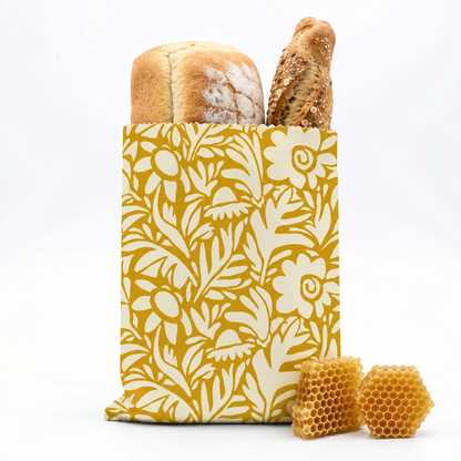 Spar-Set – XL Brotbeutel & Bienenwachstuch-Rolle – Honigsonne