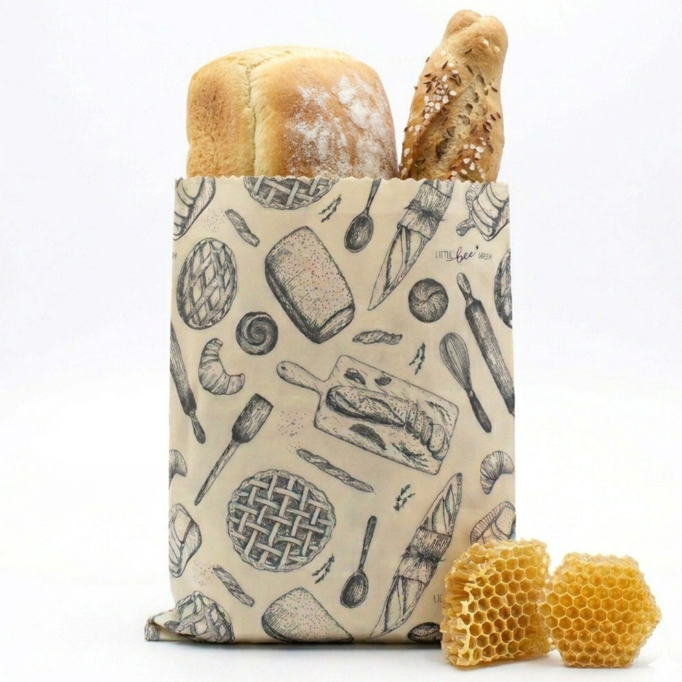 Premium XL Brotbeutel mit Bio-Bienenwachs