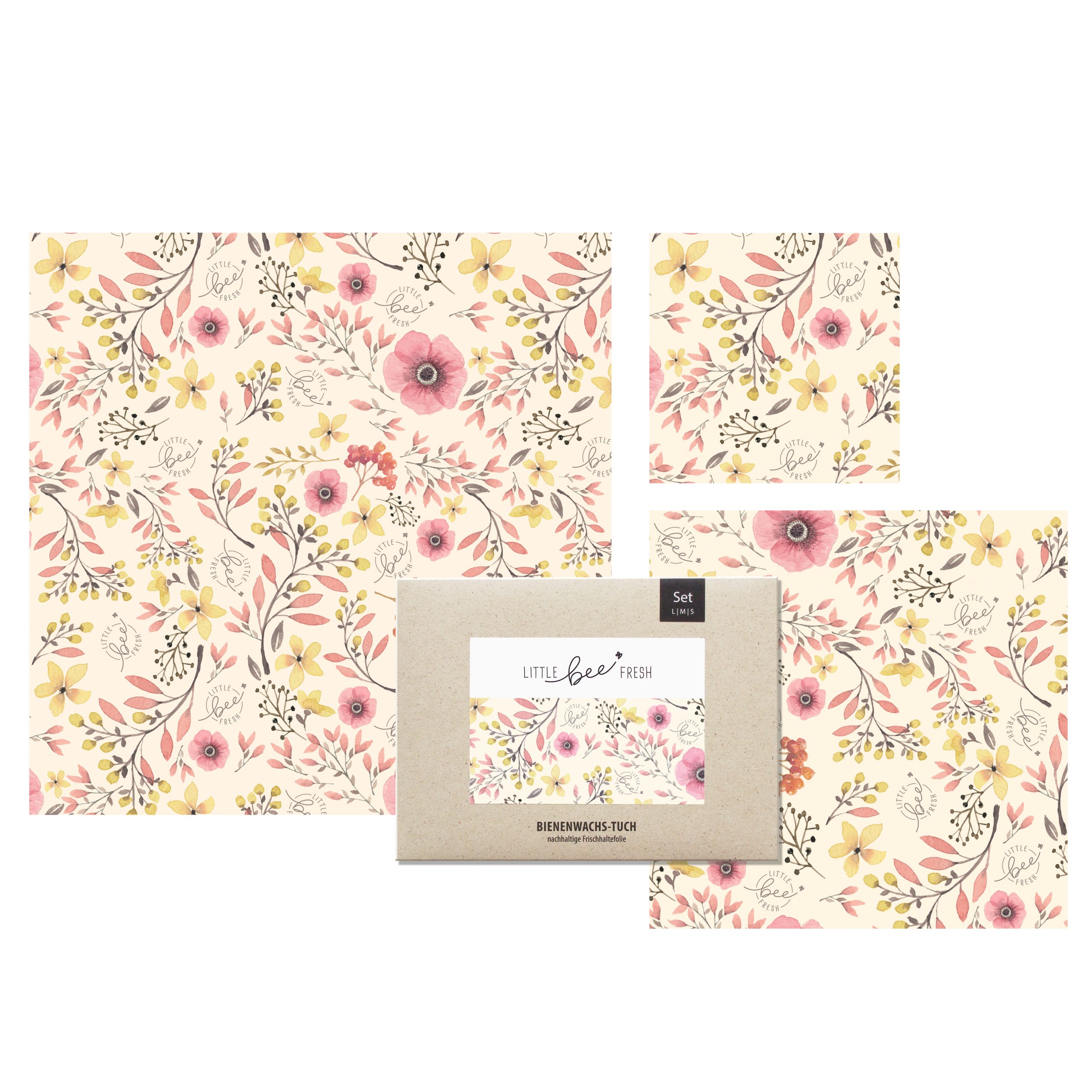 Starter-Set Bienenwachstücher Rosa