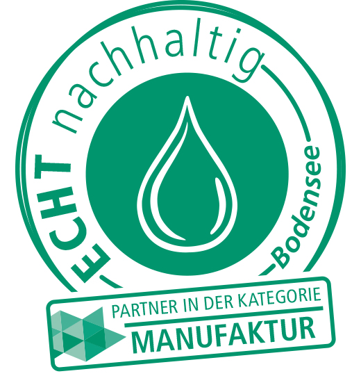 Auszeichnung als ECHT Nachhaltig Manufaktur Bodensee