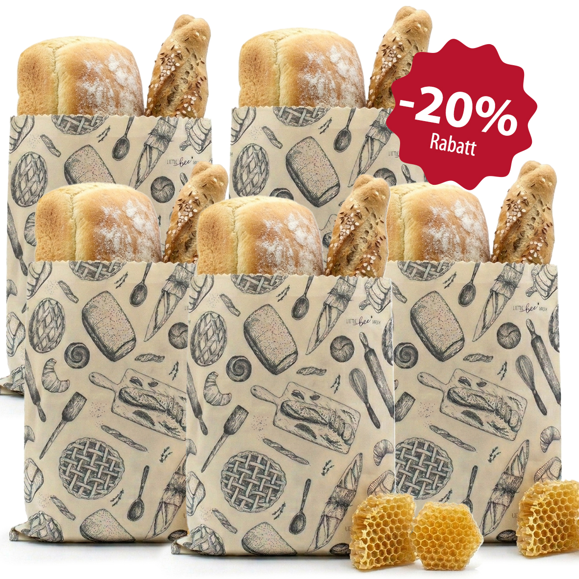 Spar Set XL Brotbeutel 5er Set_Button